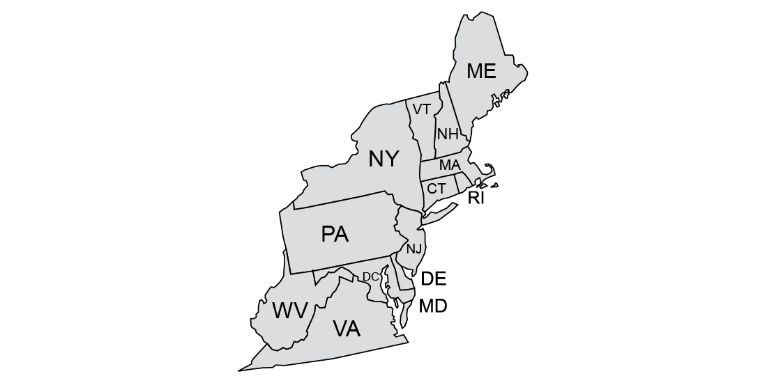 East-Coast/Mid-Atlantic States